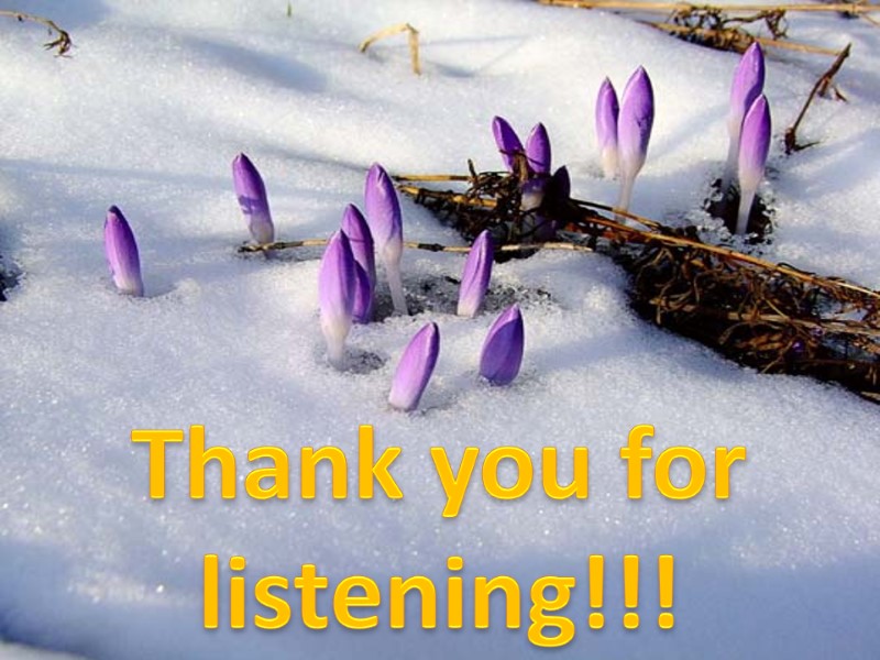 Thank you for listening!!!